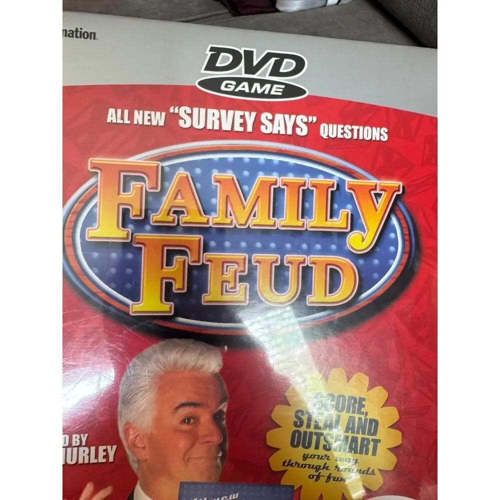 Family Feud DVD Game John O’Hurley Interactive Board Game Complete 2+ Players